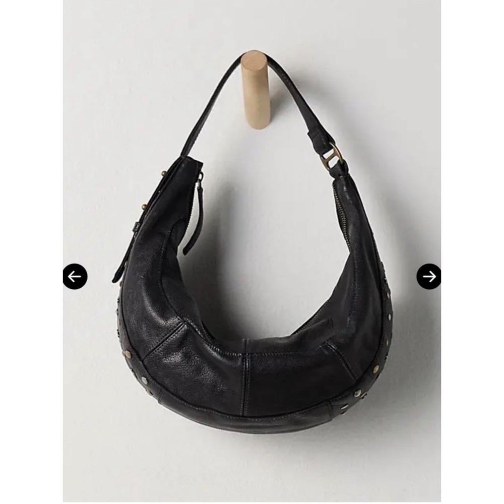 Free People Stellar Shoulder Bag Hobo bag Black leather